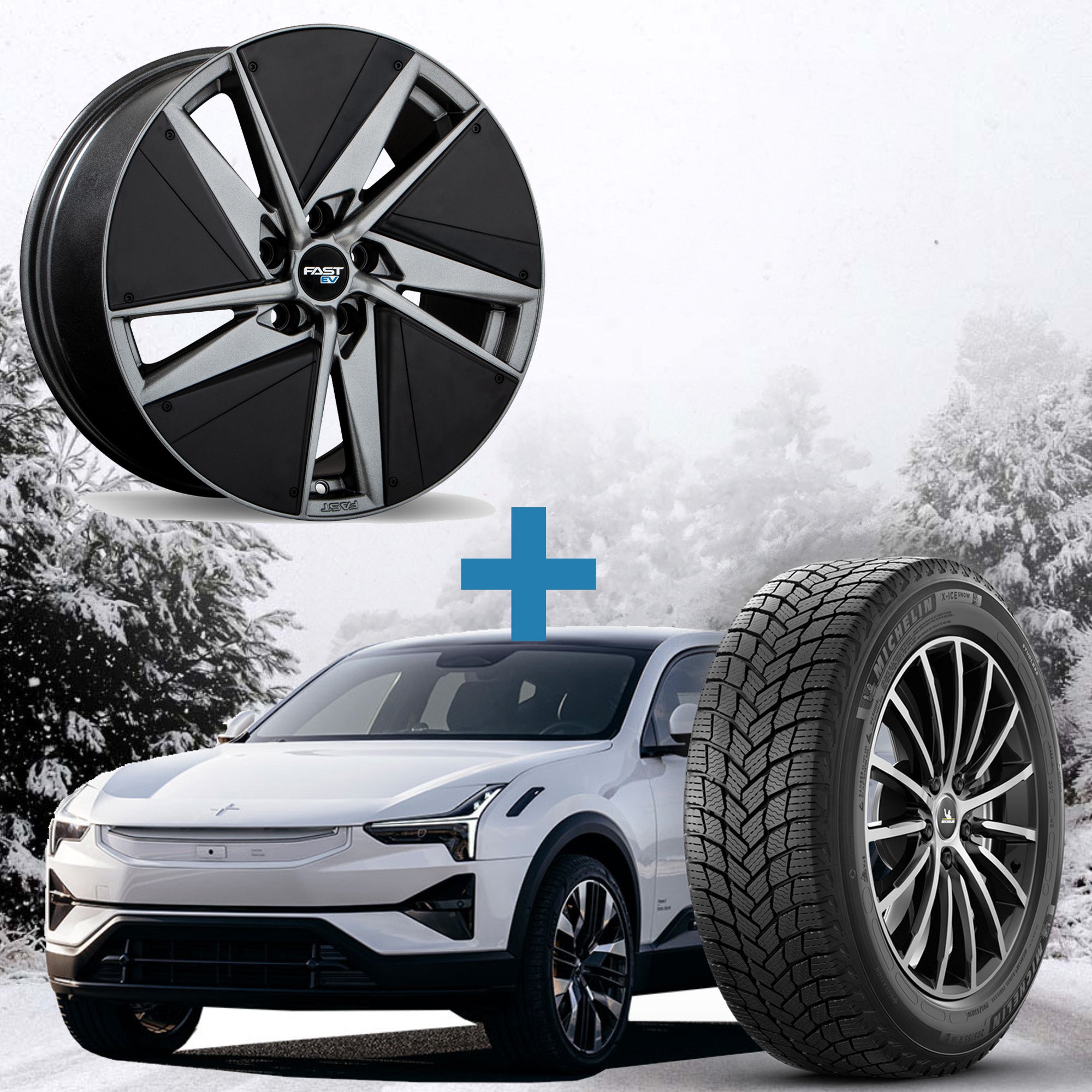 Polestar 3 Winter Package - Fast EV01(+) Titanium 19x8.5 + 255/55R19 T