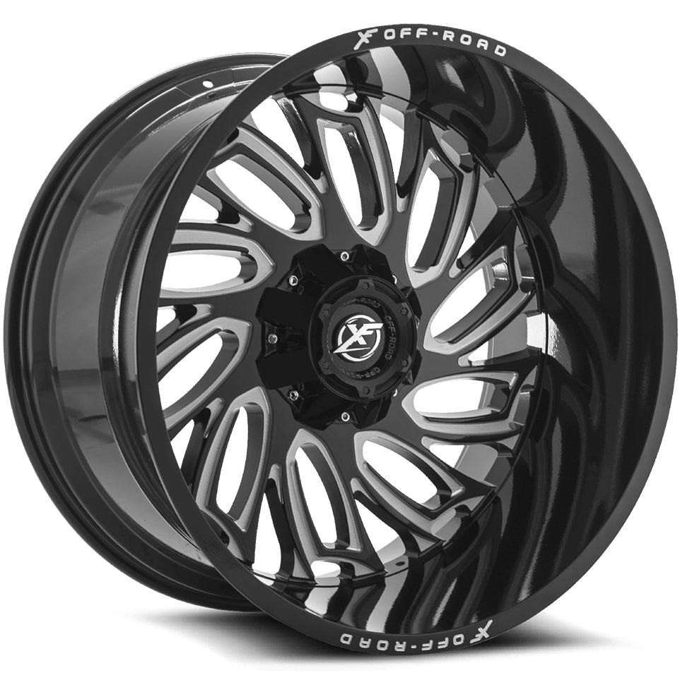 XF OFFROAD XF-207 Gloss Black Milled    - 20x9 | +0 | 8x165.1 / 8x180