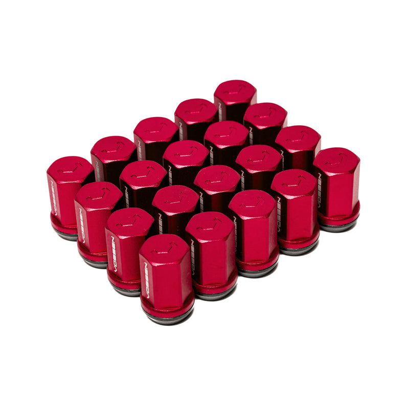 Vossen Lug Nuts - 12x1.50mm | 35mm | Cone Seat | Red ( QTY:20 )