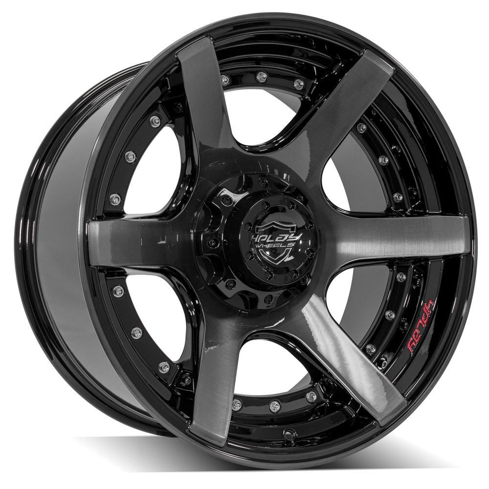 4PLAY Gen2 4P60 Gloss Black w/ Brushed Face & Tinted Clear - 20x10 | -18 | 6x135, 6x139.7 | 106.1mm - Wheel Haven