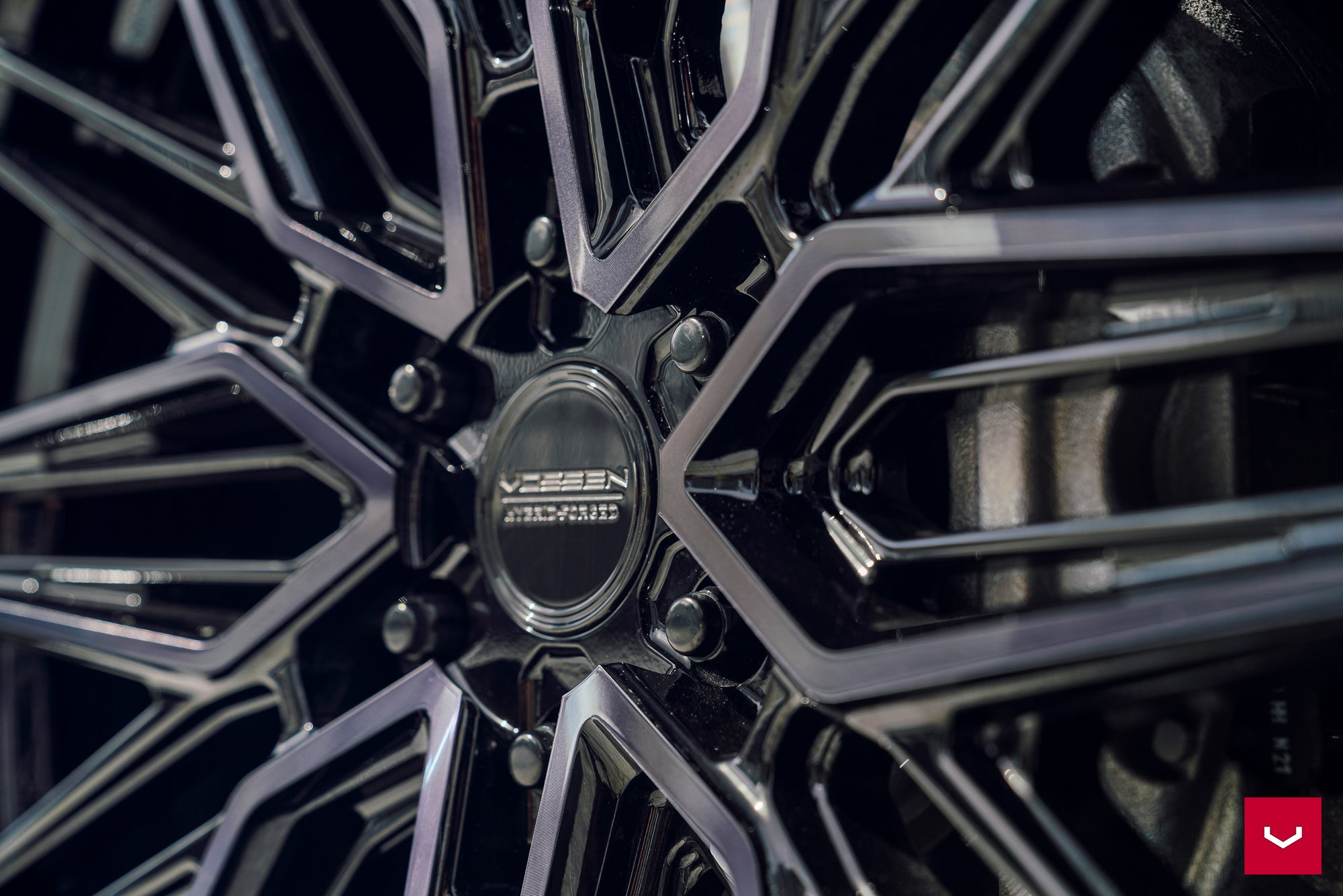 Vossen HF6-5 Tinted Gloss Black - 22X9.5 | +30 | 6x139.7 | 95.1mm | Deep Face