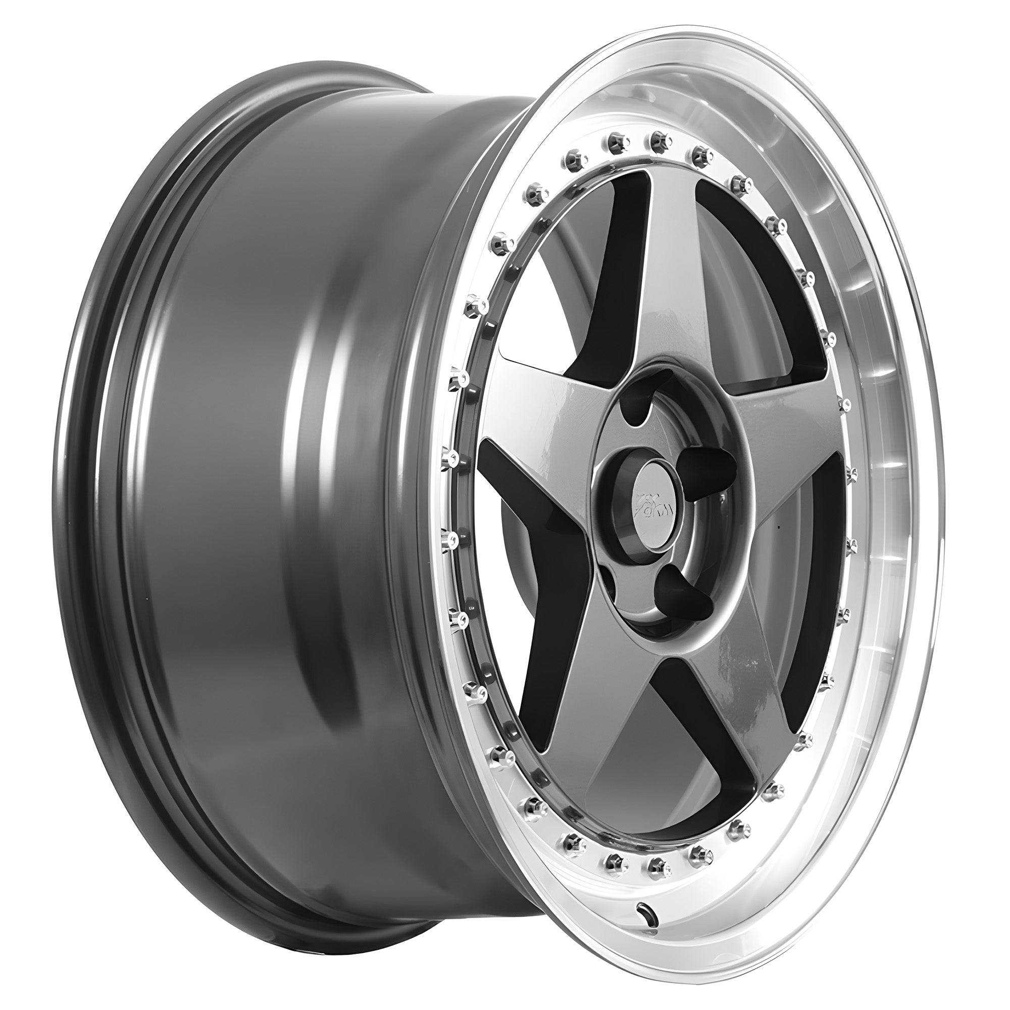 720Form FF15 Gunmetal - Machined Lip - 17x8.0 | +35 | 5x114.3 | 73.1mm