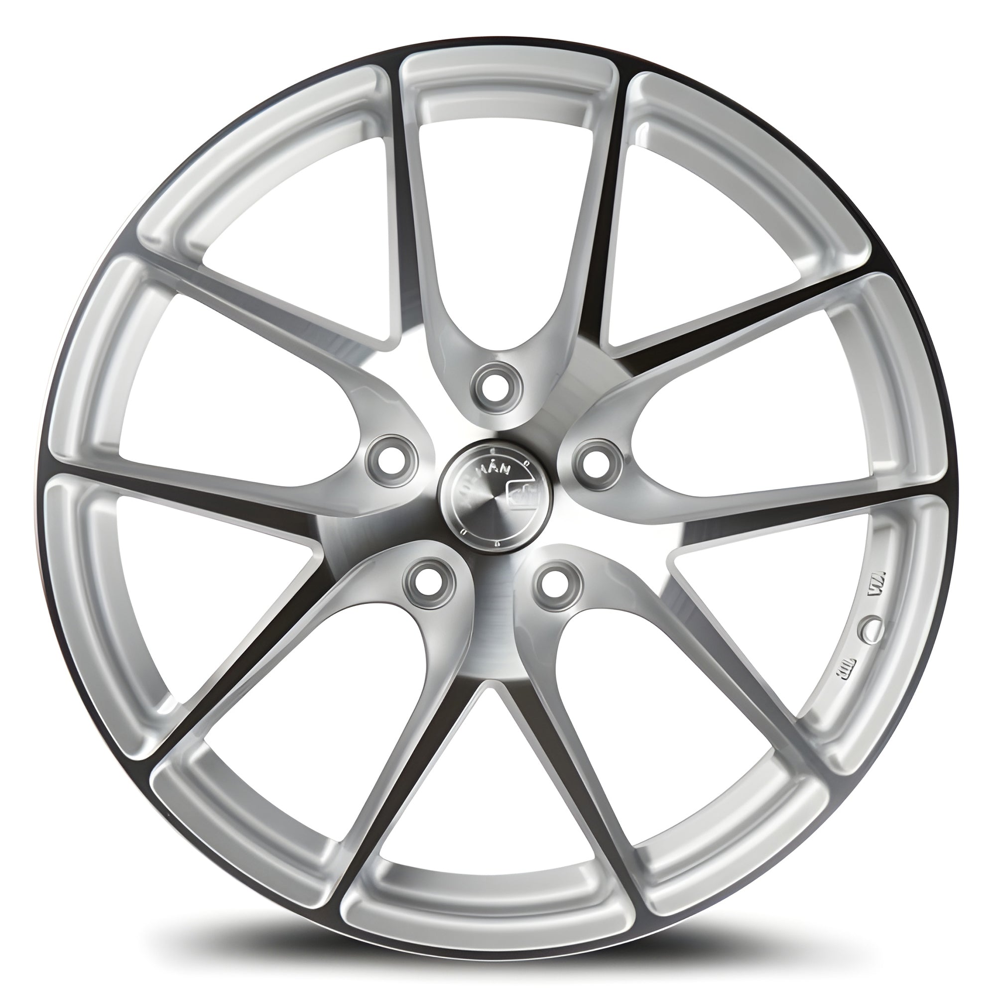 AODHAN AFF7 Gloss Silver Machined Face - 18x8.5 | +35 | 5x120 | 72.6mm