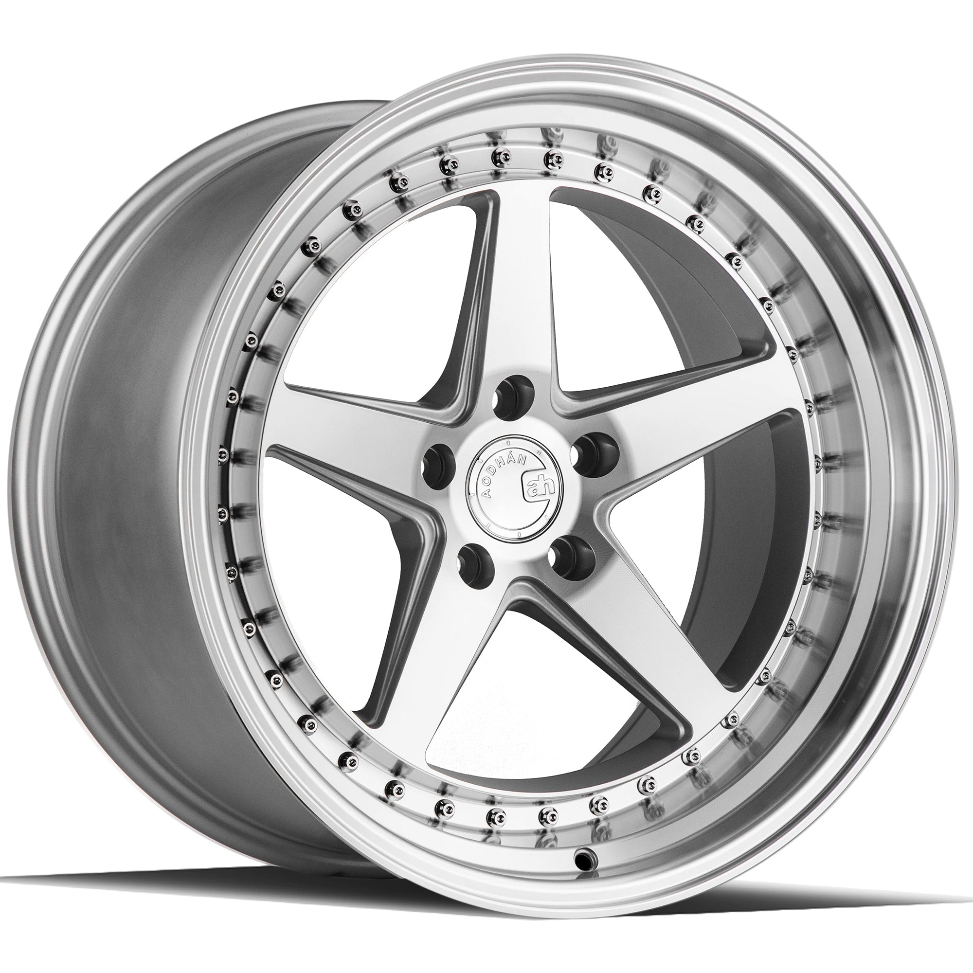 AODHAN DS05 Silver w/ Machined Face - 18x9.5 | +35 | 5x100 | 73.1mm