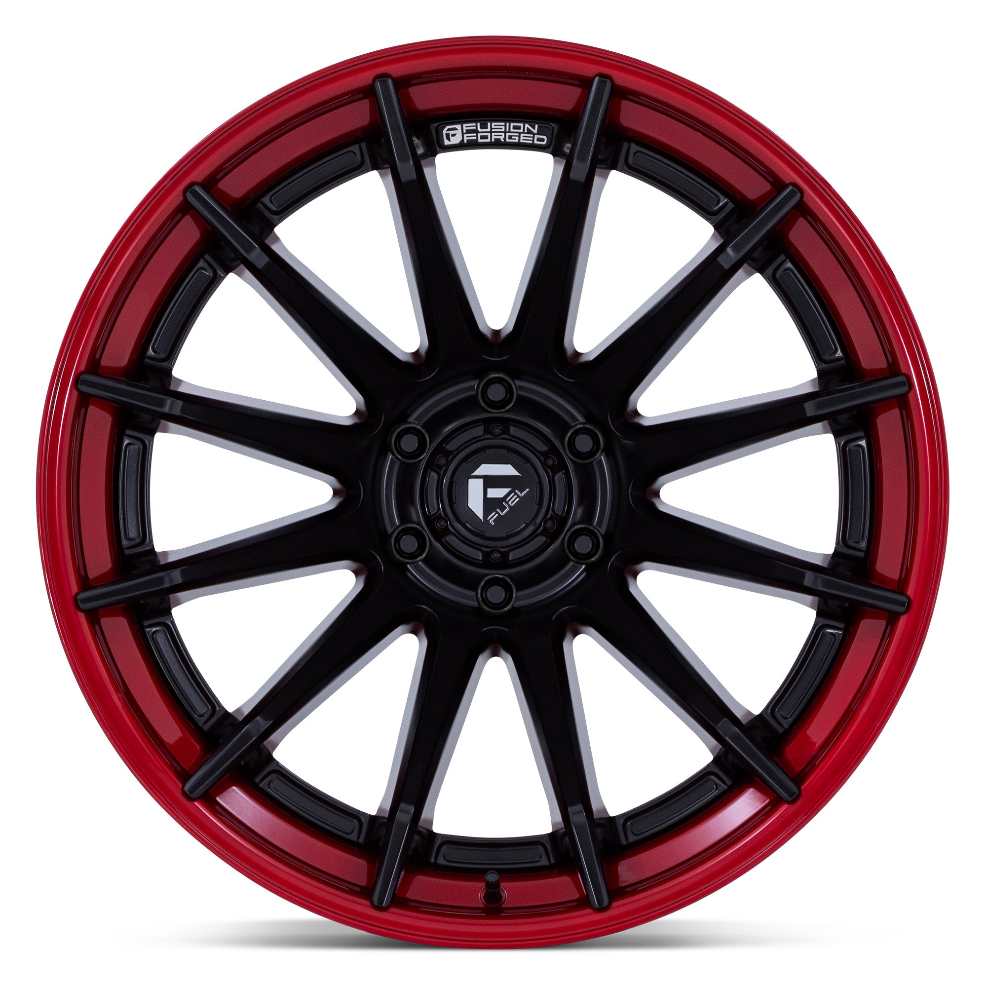 Fuel Offroad FC403 BURN Matte Black w/ Candy Red Lip - 24x12 Fuel Offroad FC403 BURN Matte Black w/ Candy Red Lip - 24x12