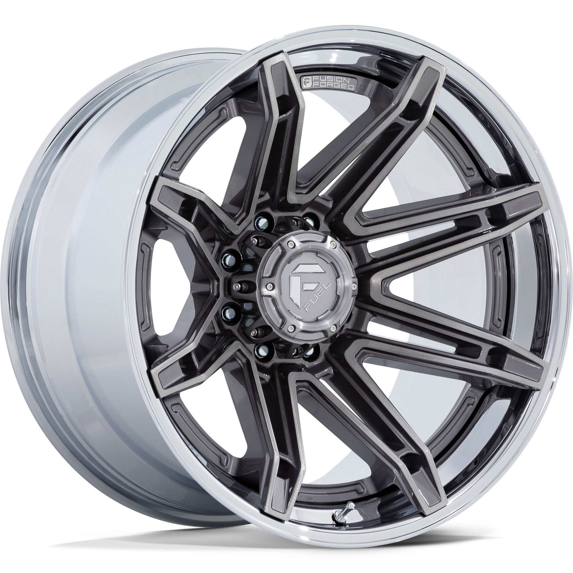 Fuel Offroad FC401 BRAWL Platinum w/ Chrome Lip - 20x10 | -18 | 8x180 | 124.2mm