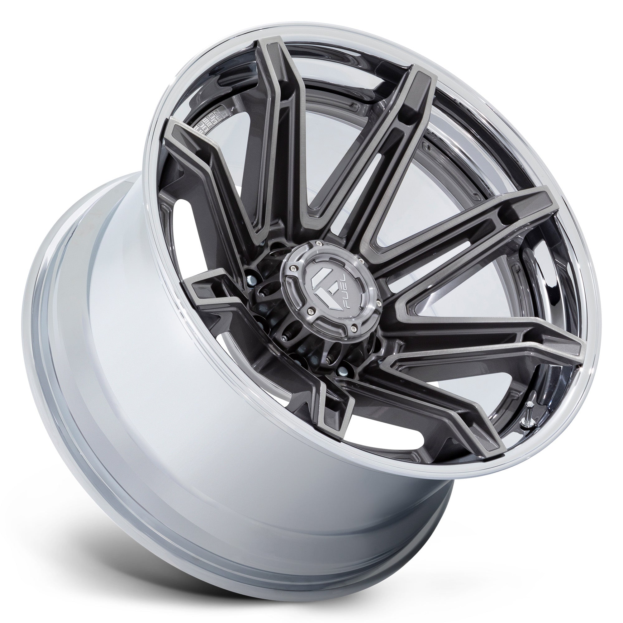 Fuel Offroad FC401 BRAWL Platinum w/ Chrome Lip - 20x10 | -18 | 8x180 | 124.2mm