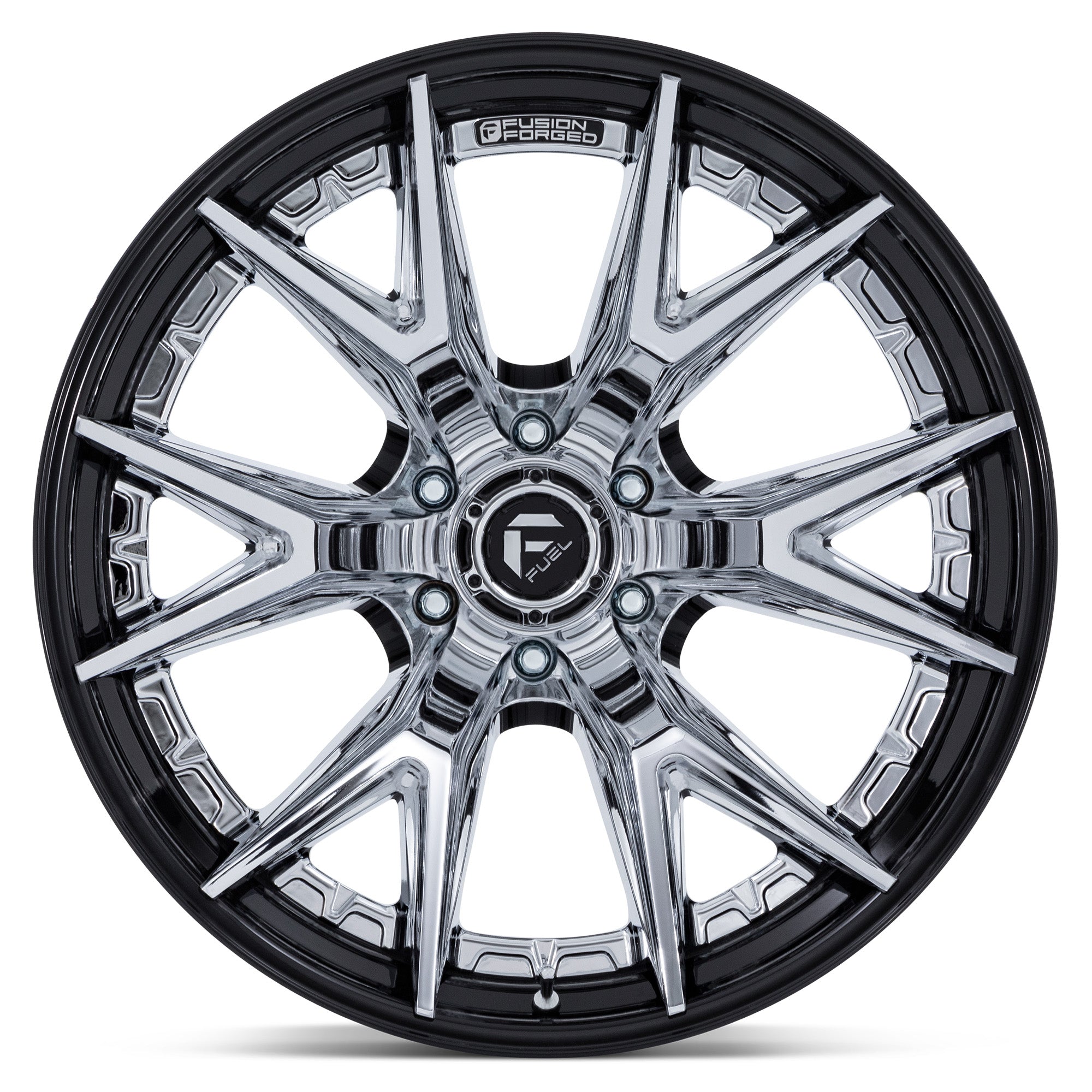 Fuel Offroad FC402 CATALYST Chrome w/ Gloss Black Lip - 22x12 | -44 | 6x135 | 87.1mm