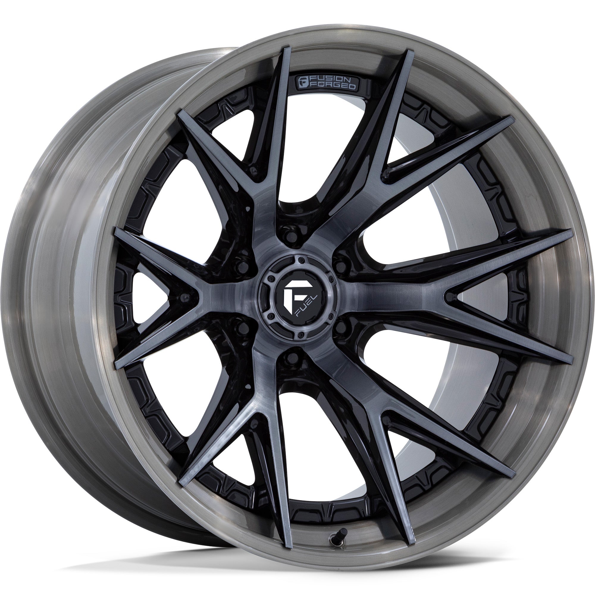 Fuel Offroad FC402 CATALYST Gloss Black w/ Brushed Gray Tint Face & Lip - 22x10 | -18 | 6x139.7 | 106.1mm