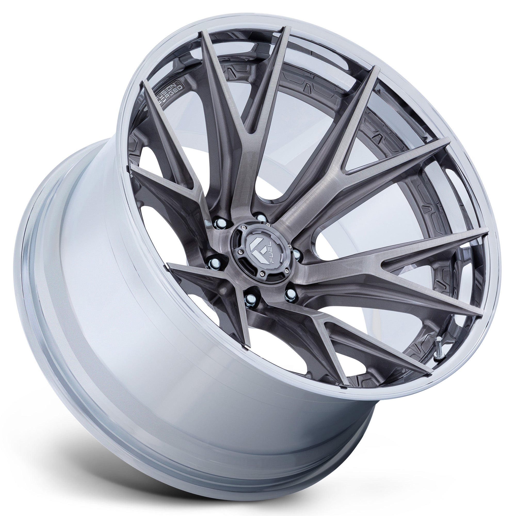 Fuel Offroad FC402 CATALYST Platinum w/ Chrome Lip - 22x12 | -44 | 6x139.7 | 106.1mm