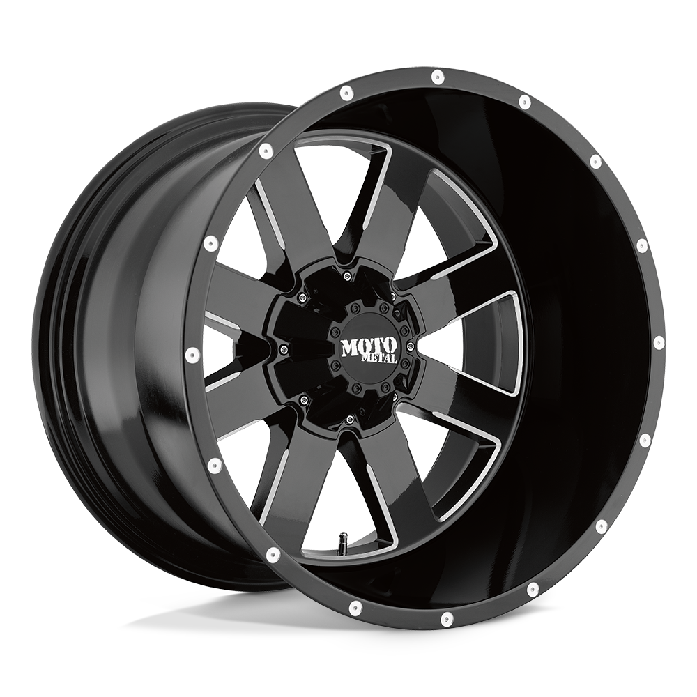Moto Metal MO962 Gloss Black Milled - 18x10 | -24 | 5x127 / 5x139.7 | 78.1mm