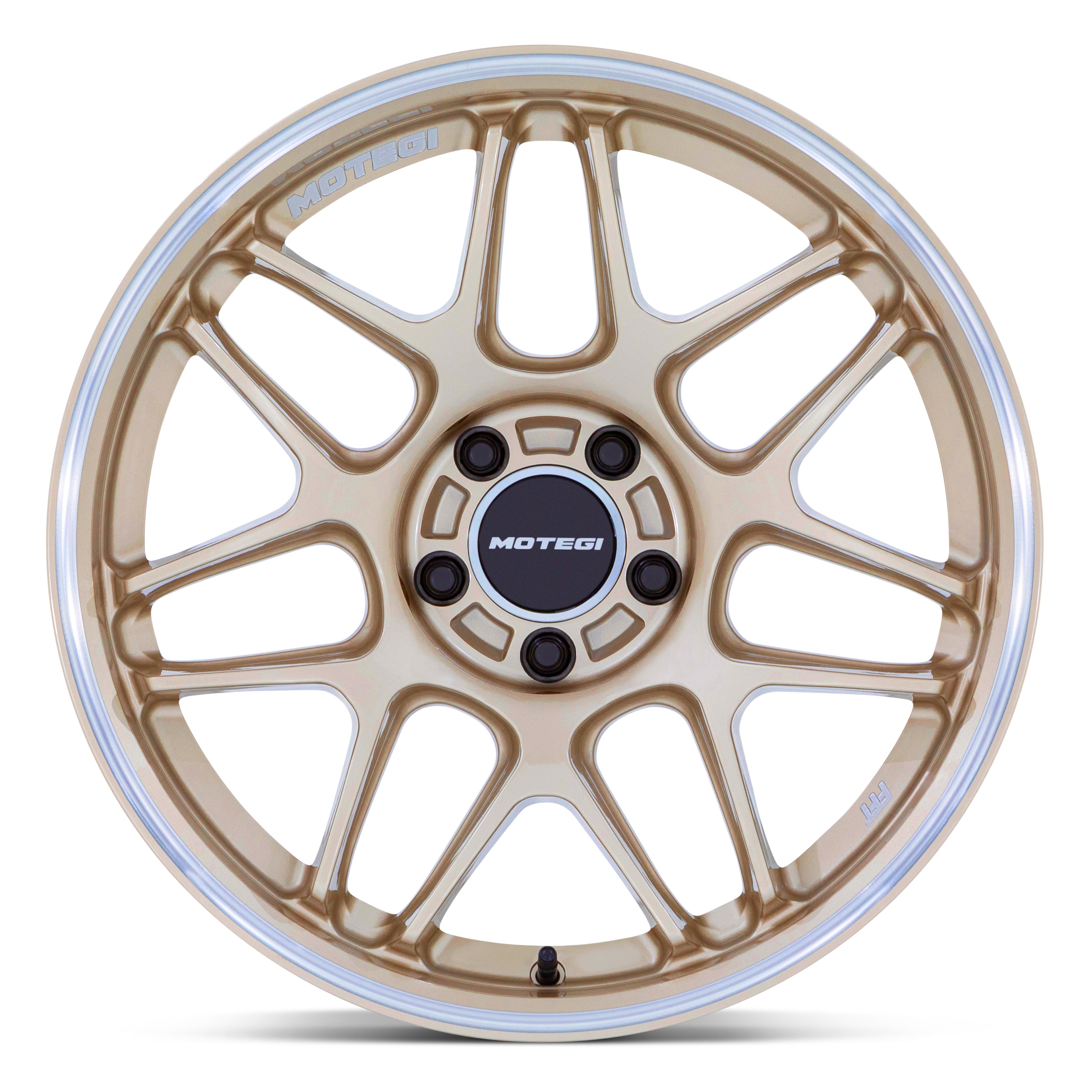 Motegi MR158 TSUBAKI Motorsport Gold w/ Machined Lip - 19x9.5 | +40 | 5x100 | 56.15mm