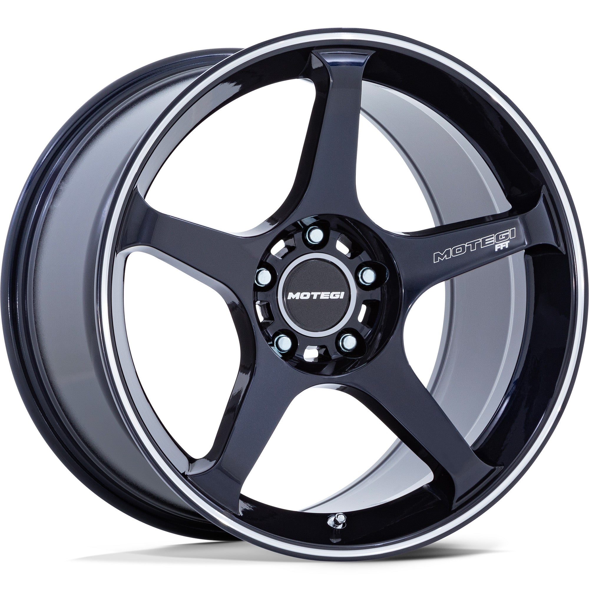 Motegi MR159 BATTLE V Obsidian Blue w/ Machined Lip Stripe - 18x9.5 | +38 | 5x114.3 | 72.56mm