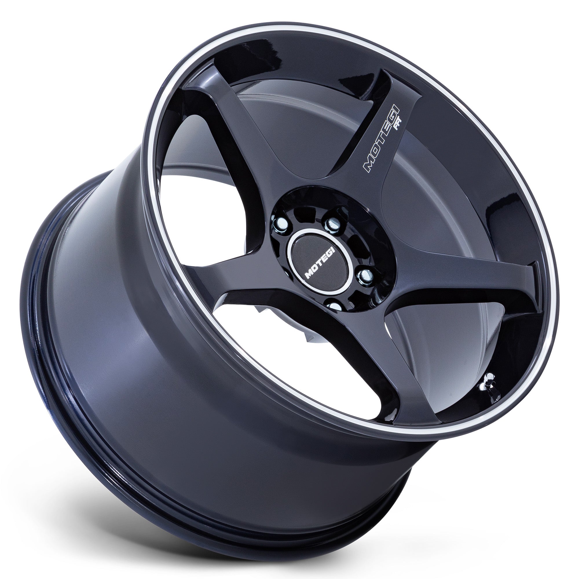 Motegi MR159 BATTLE V Obsidian Blue w/ Machined Lip Stripe - 18x9.5 | +38 | 5x114.3 | 72.56mm