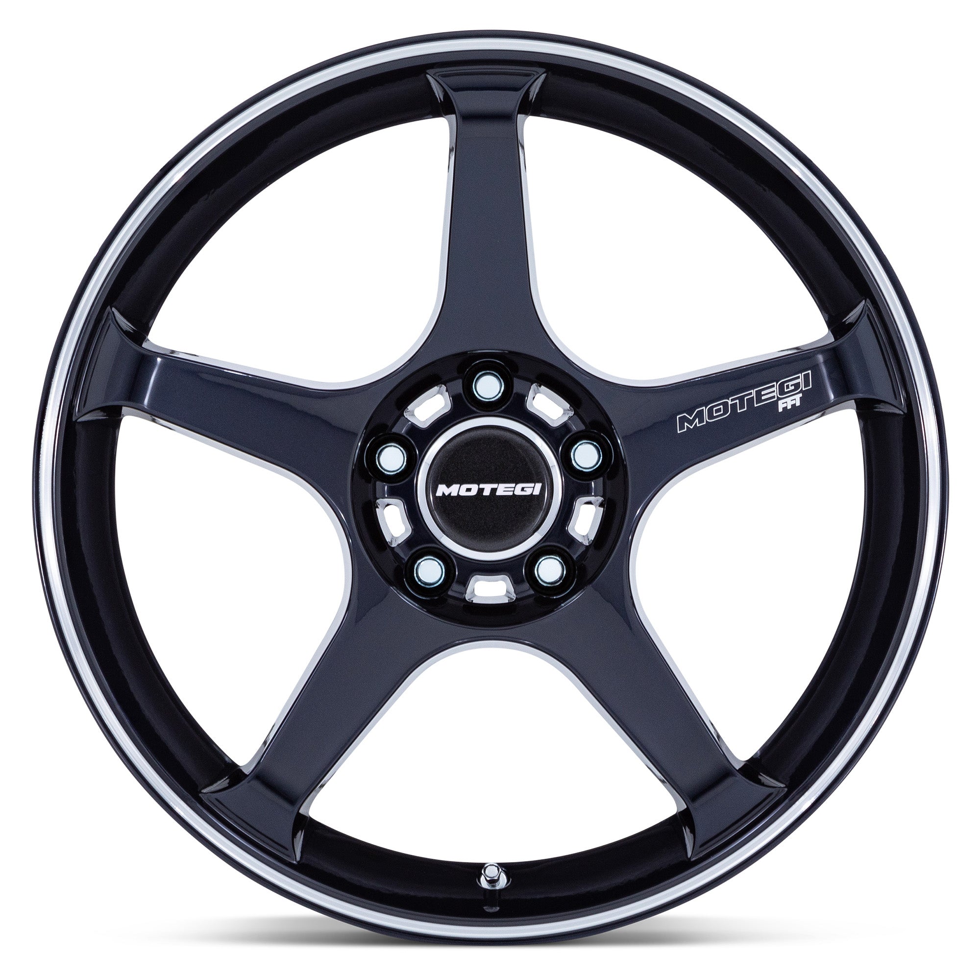 Motegi MR159 BATTLE V Bleu obsidienne avec bande à lèvres usinée - 18x8,5 | +22 | 5x114,3 | 72,56 mm