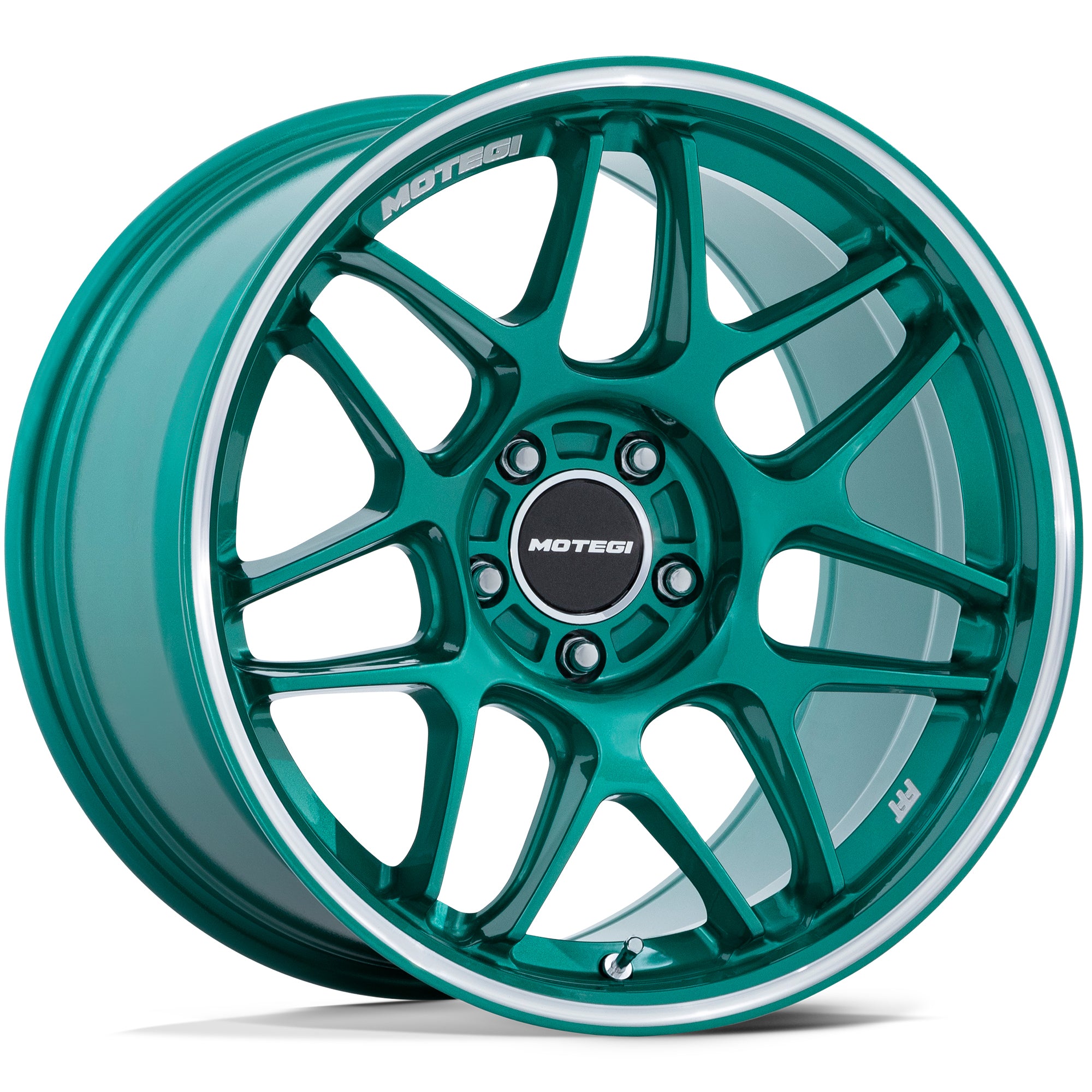 Motegi MR158 TSUBAKI Hokkaido Vert avec rebord usiné - 19x8,5 | +25 | 5x114,3 | 72,56 mm