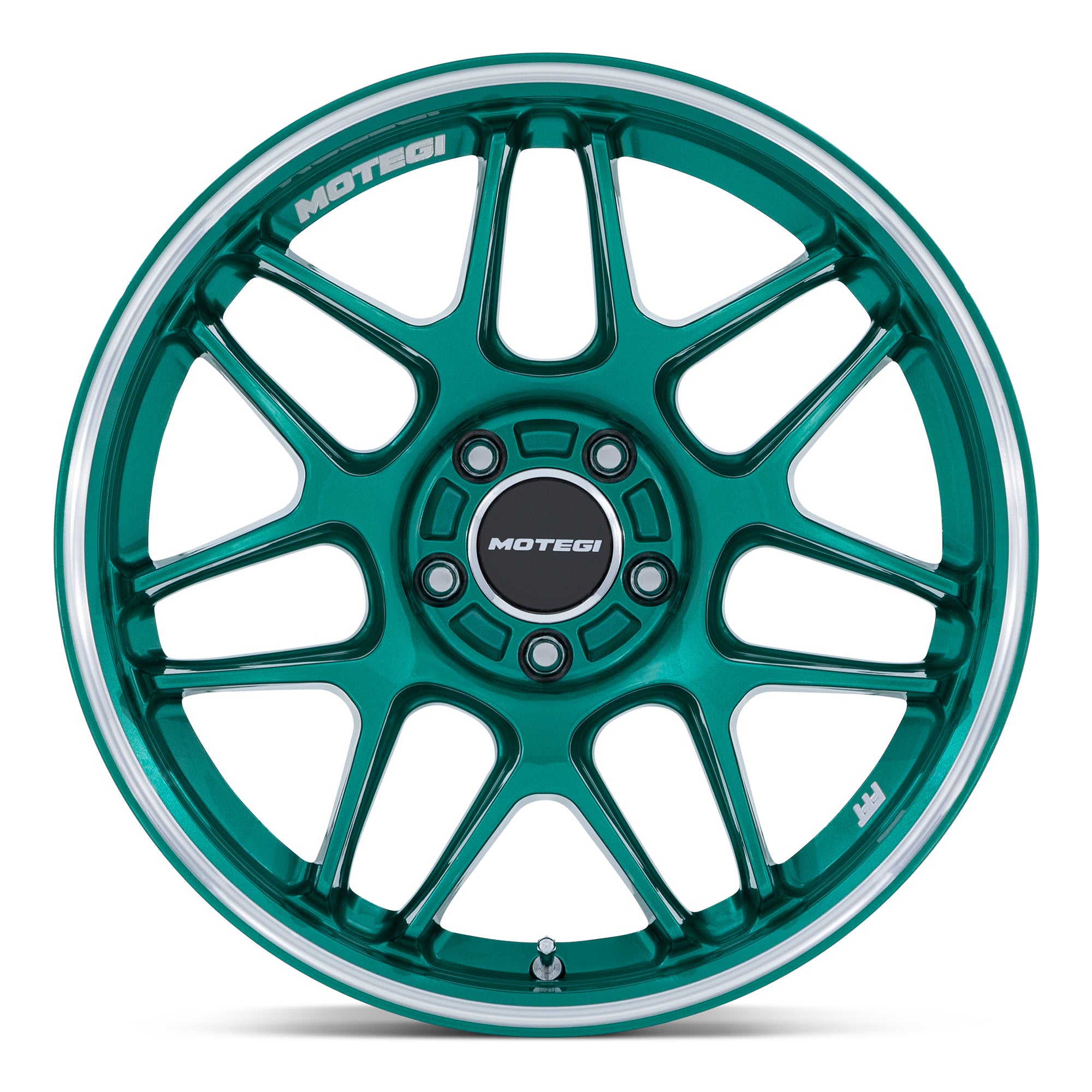 Motegi MR158 TSUBAKI Hokkaido Vert avec rebord usiné - 19x8,5 | +25 | 5x114,3 | 72,56 mm