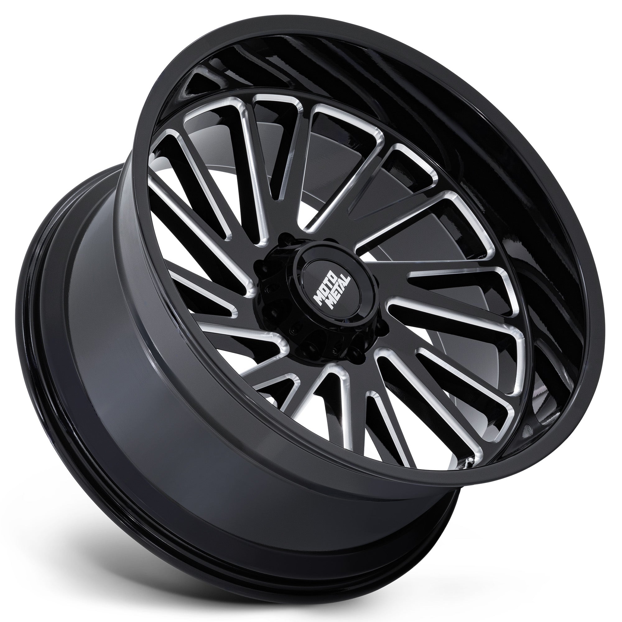 Moto Metal MO811 COMBAT Gloss Black Milled - 22x12 | -44