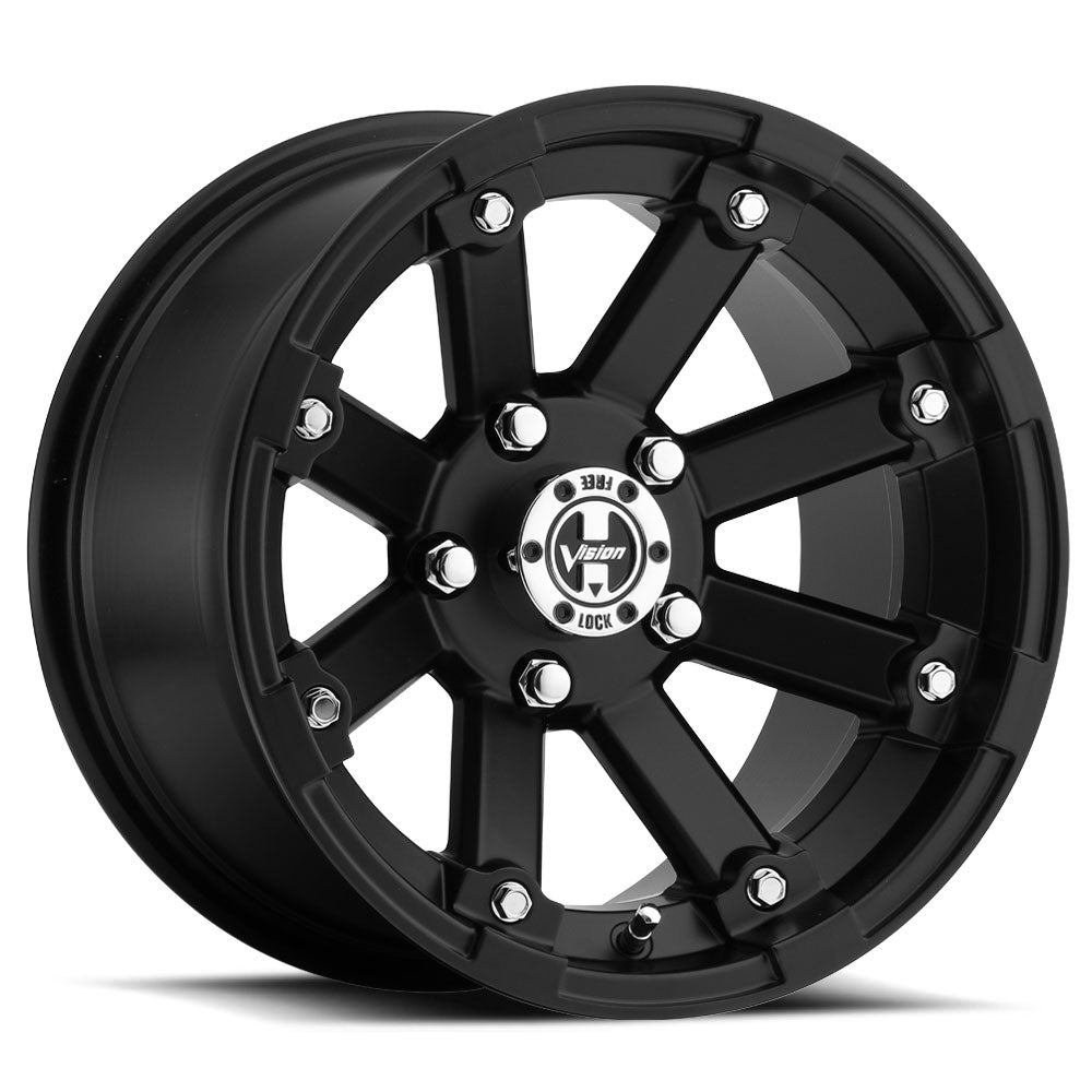 Vision Wheels 393 LOCKOUT Matte Black Machined Lip - 14x8 | -10.2 | 5x114.3 | 79.4mm
