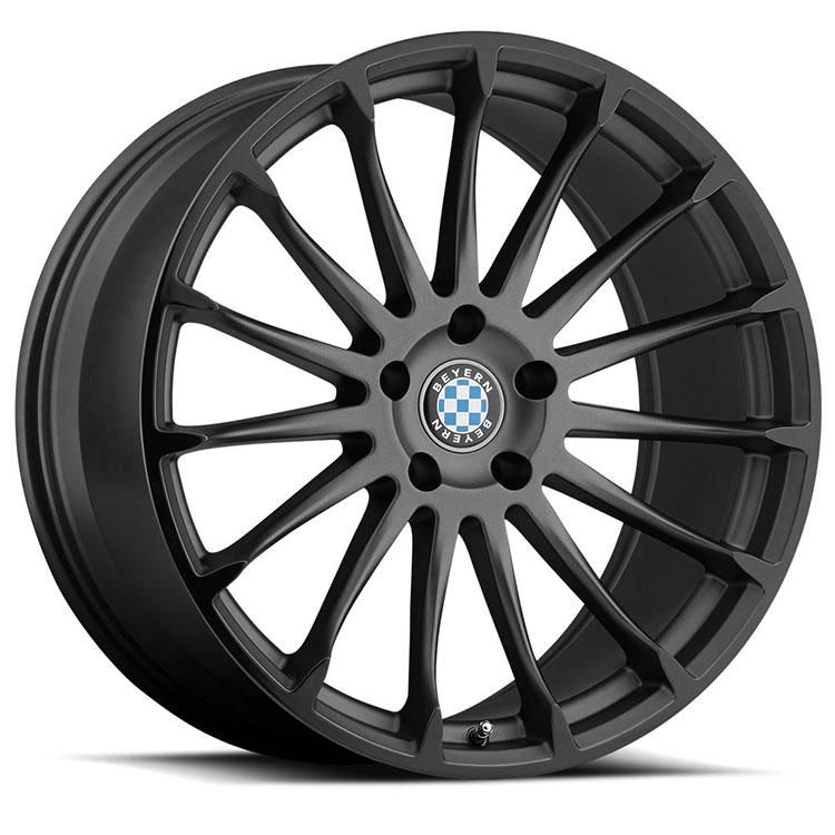 Beyern Aviatic 19x8.5 | 5x120 | +15 | 74.1mm - Matte Gunmetal w/ Gloss Black Lip - Wheel Haven