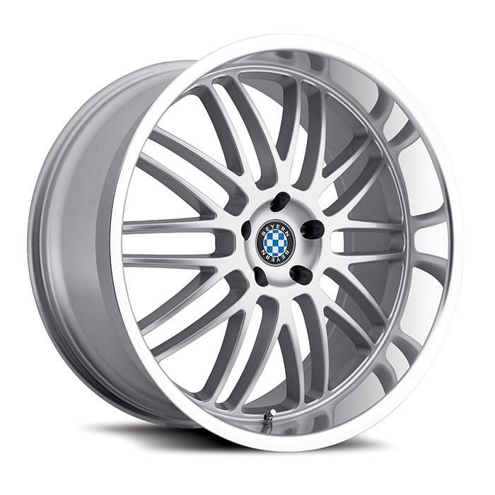 Beyern Mesh 18x8.5 | 5x120 | +15 | 74.1mm - Silver w/ Mirror Cut Lip - Wheel Haven