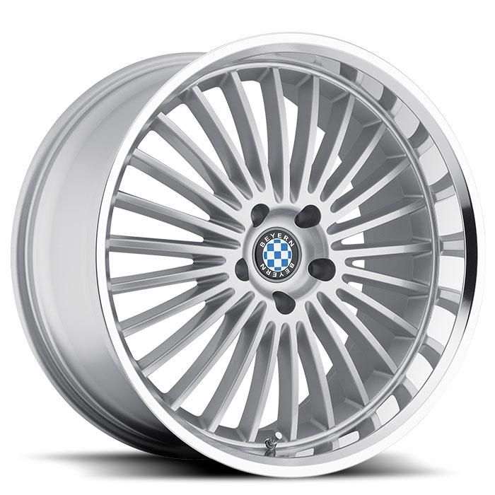 Beyern Multi 20x10 | 5x120 | +40 | 72.6mm - Silver w/ Mirror Cut Lip - Wheel Haven