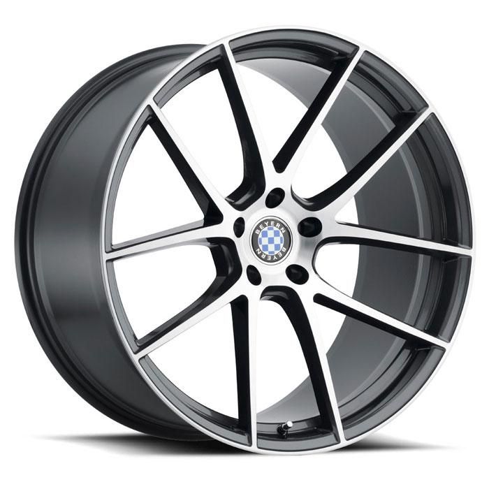 Beyern RITZ 18x9.5 | 5x120 | +45 | 72.6mm - Gloss Gunmetal w/ Brushed Face - Wheel Haven