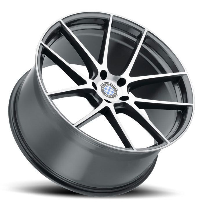 Beyern RITZ 18x9.5 | 5x120 | +45 | 72.6mm - Gloss Gunmetal w/ Brushed Face - Wheel Haven
