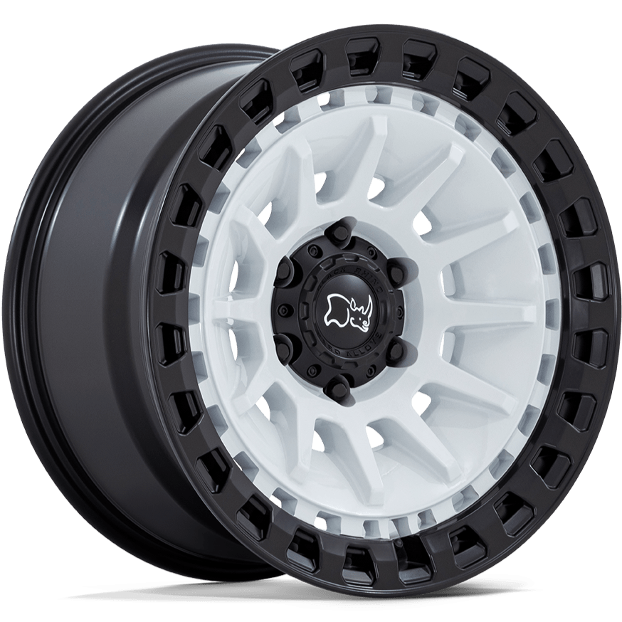 Black Rhino BARRAGE BR009 Gloss White On Matte Black - 17x8.5 | -10 | 6X139.7 | 106.1mm - Wheel Haven