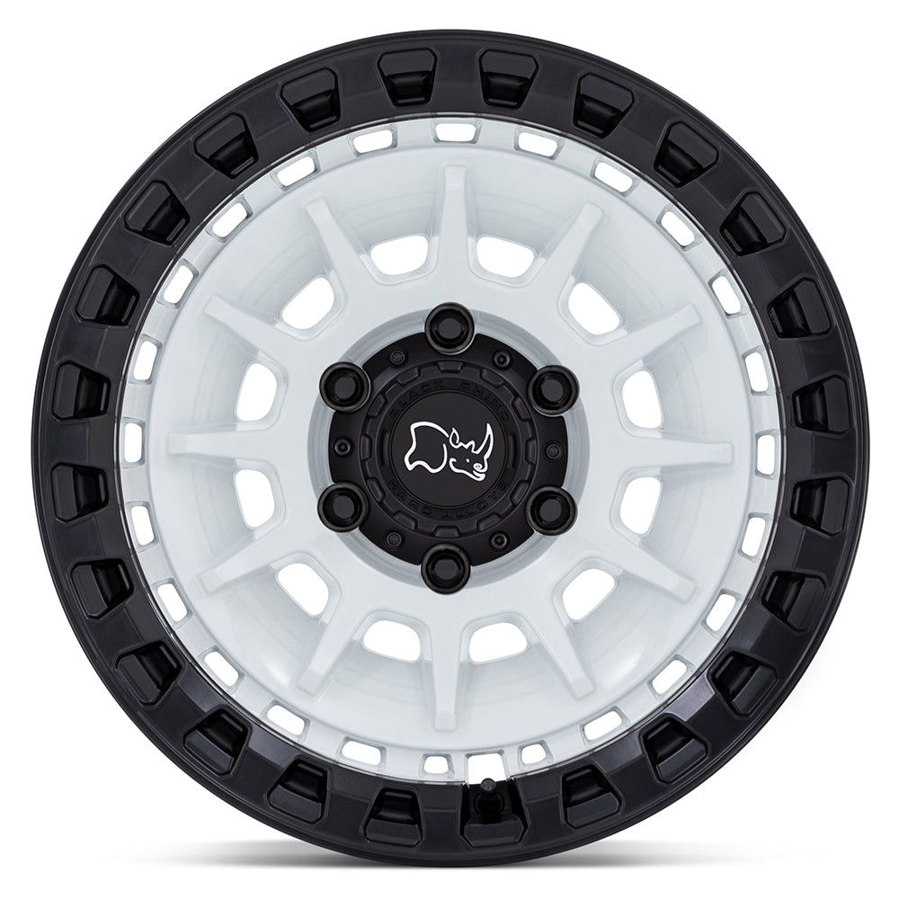 Black Rhino BARRAGE BR009 Gloss White On Matte Black - 17x8.5 | -10 | 6X139.7 | 106.1mm - Wheel Haven