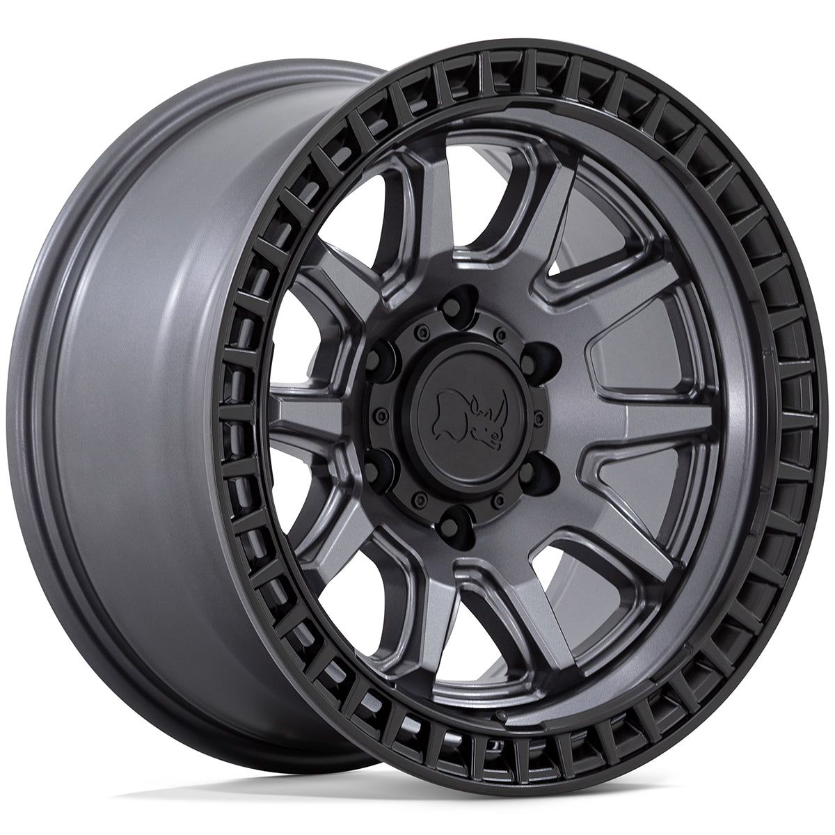 Black Rhino Calico Matte Gunmetal w/ Matte Black Lip - 20x9 | +0 | 5x127 | 71.5mm - Wheel Haven