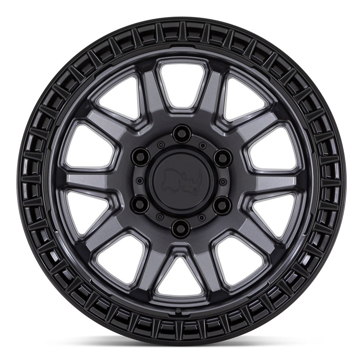 Black Rhino Calico Matte Gunmetal w/ Matte Black Lip - 20x9 | +0 | 5x127 | 71.5mm - Wheel Haven
