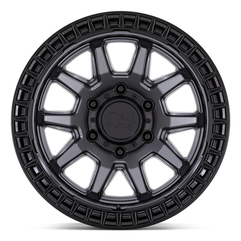 Black Rhino Calico Matte Gunmetal w/ Matte Black Lip - 20x9 | +0 | 6x135 | 87.1mm - Wheel Haven