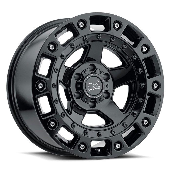 Black Rhino Cinco Gloss Black w/ Stainless Bolt - 20x9.5 | +12 | 6x120 | 67.1mm - Wheel Haven
