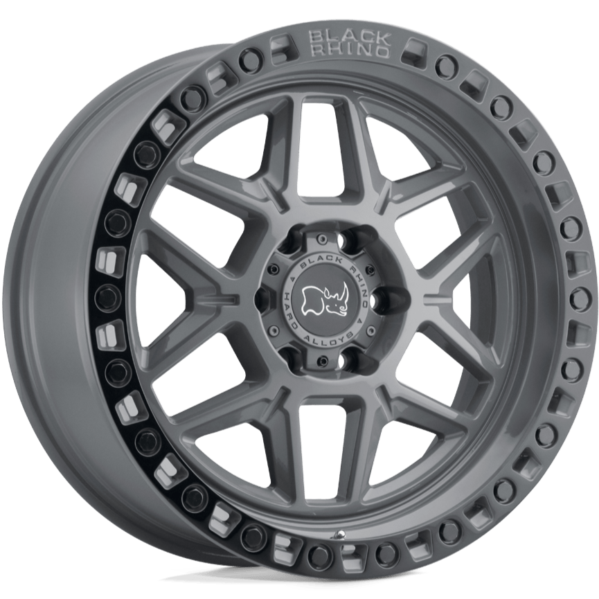 Black Rhino Kelso Battleship Gray w/ Black Ring - 17x9 | -12 | 6x139.7 | 112.1mm - Wheel Haven