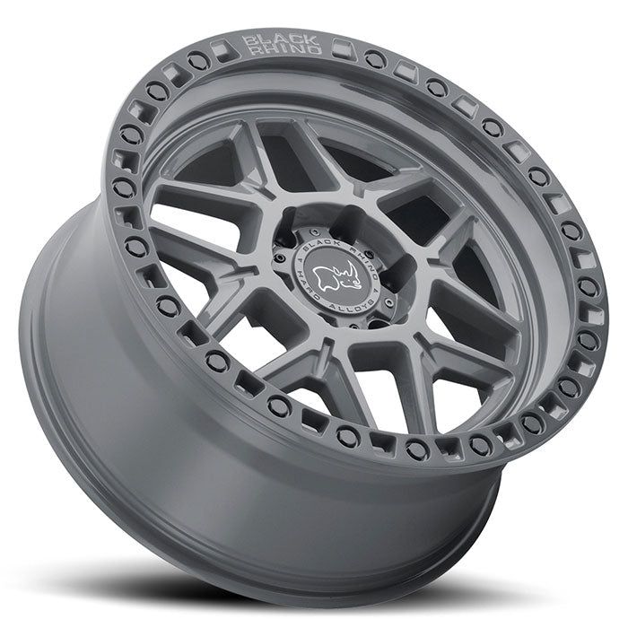 Black Rhino Kelso Battleship Gray w/ Black Ring - 17x9 | -12 | 6x139.7 | 112.1mm - Wheel Haven