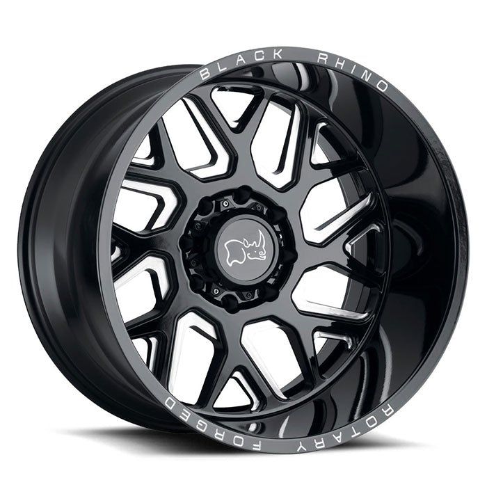 Black Rhino Reaper Gloss Black & Milled - 20x11.5 | -44 | 8x170 | 125.2mm - Wheel Haven