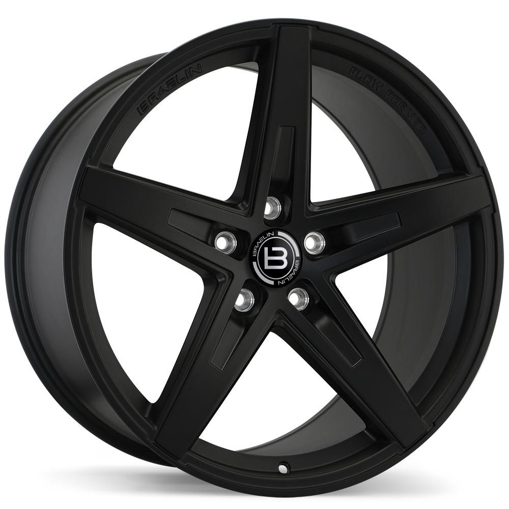 Braelin BR08 Matte Black - 19x8.5 | +25 | 5x114.3 | 64.1mm - Wheel Haven