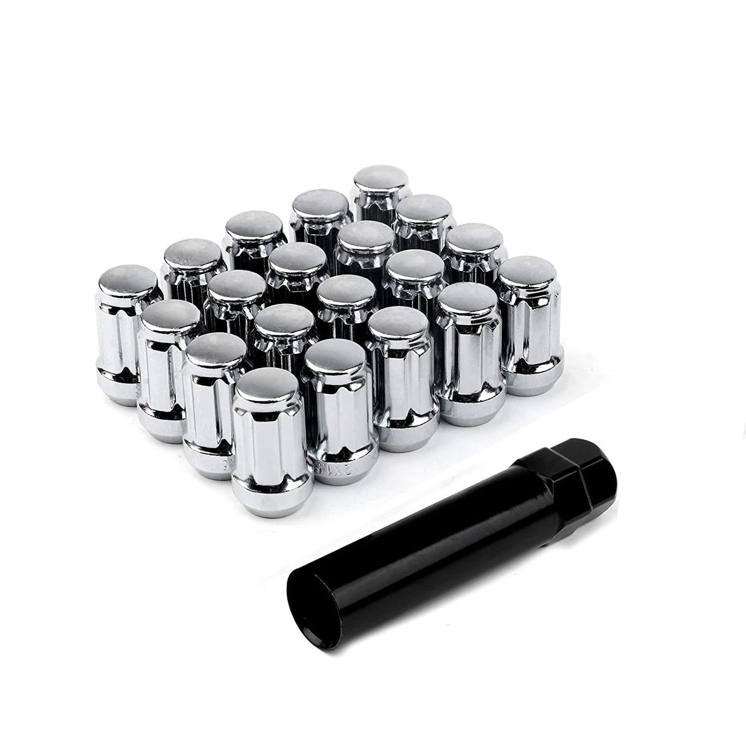 DAI - 6 Spline Lug Nuts - Chrome 12x1.50 ( QTY:20 ) - Wheel Haven
