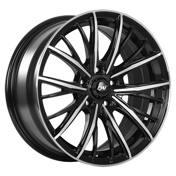 DAI AKIDO Gloss Black - Machined Face 17x7.5 +40 5x114.3mm 73.1mm - Wheel Haven