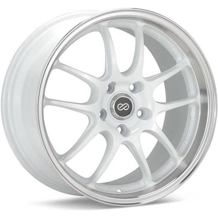 Enkei PF01 White Machined - 17x9 | +60 | 5x114.3 | 75mm - Wheel Haven