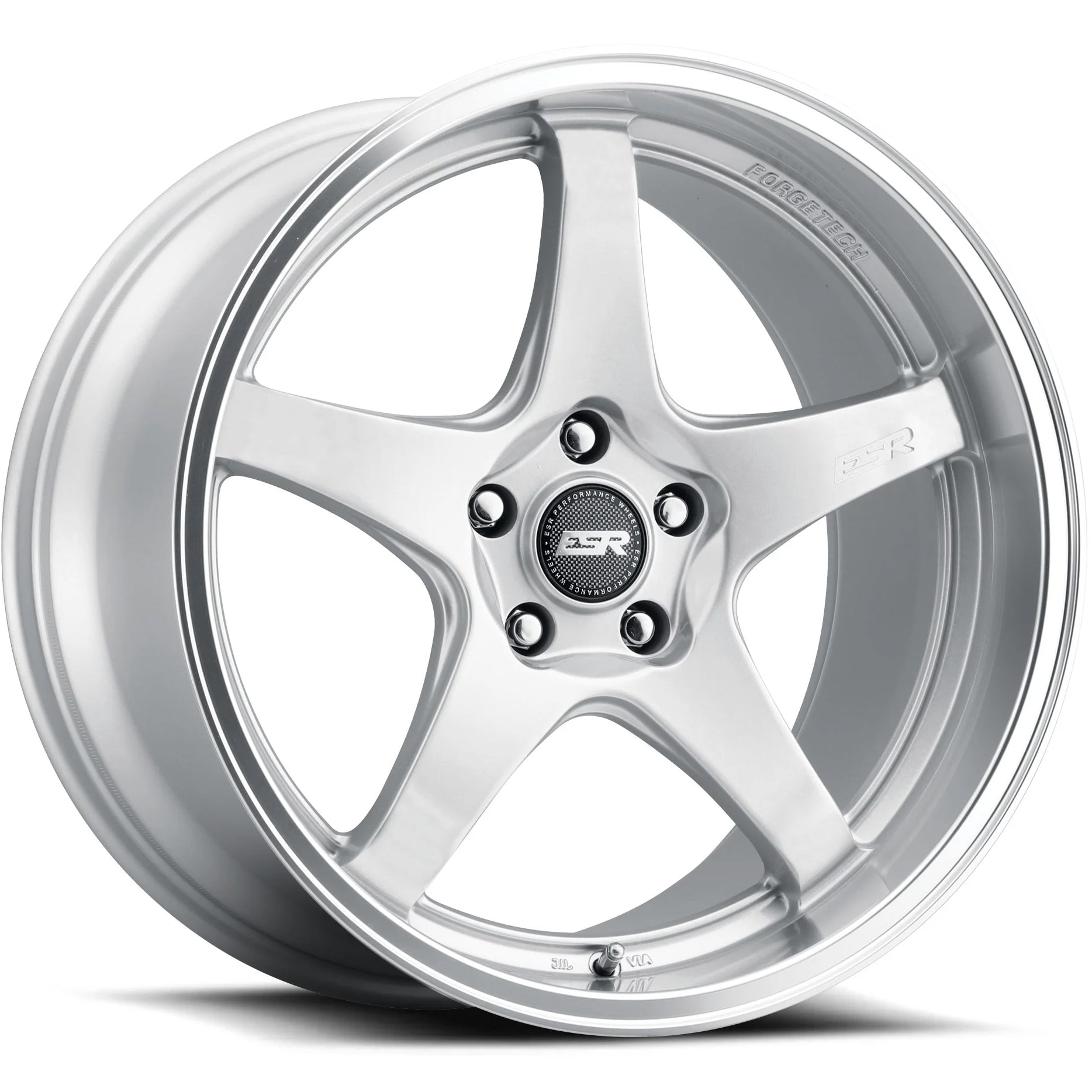 ESR AP5 Hyper Silver Machined Lip - 18x9.5 | +22 | 5x120 | 72.6mm