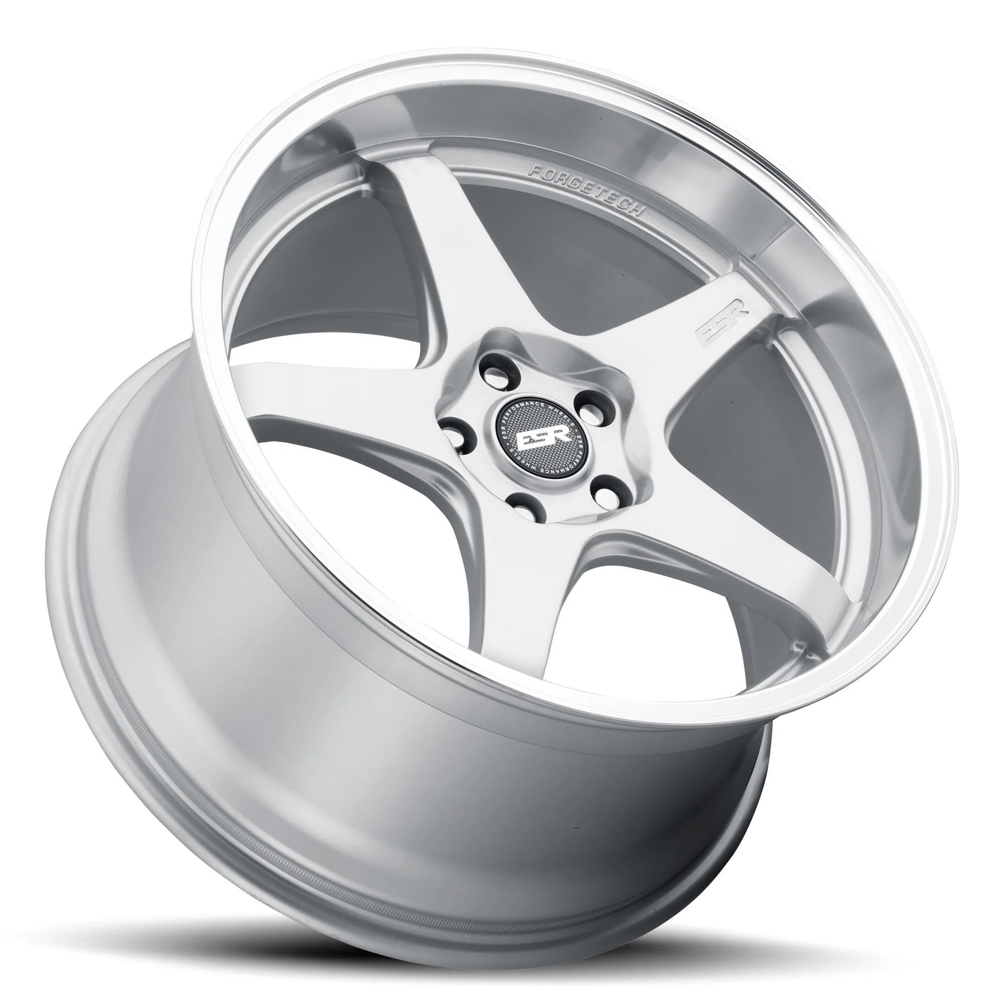 ESR AP5 Hyper Silver Machined Lip - 18x9.5 | +22 | 5x120 | 72.6mm