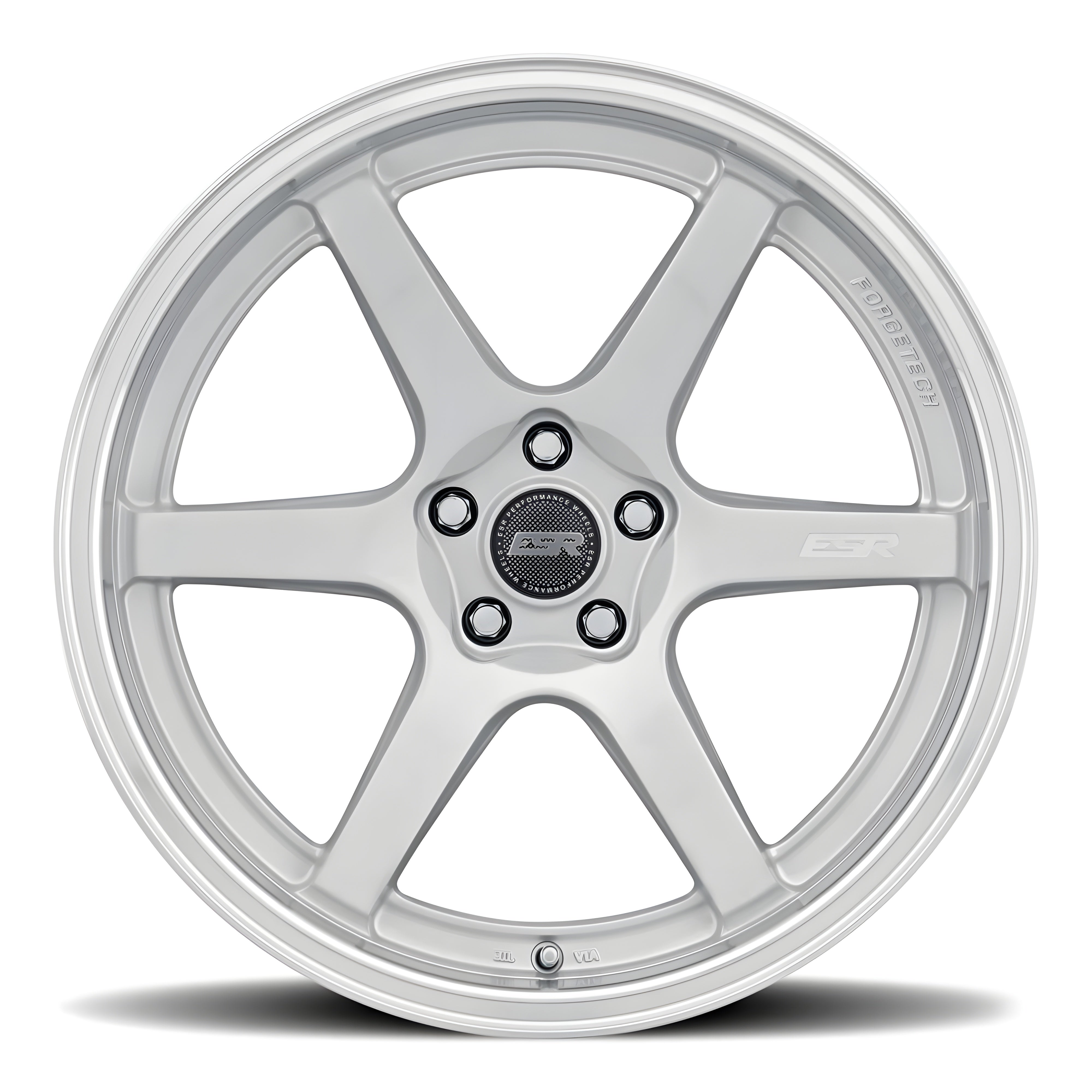 ESR AP6 Hyper Silver Machined Lip 19x9.5 +22 5x114.3mm 72.6mm