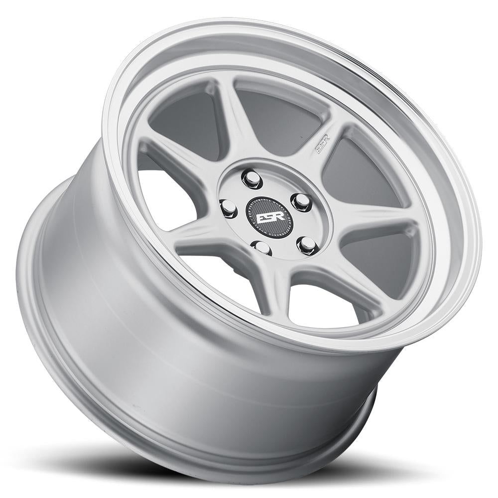 ESR Wheels CR7 Hyper Silver W/ Machined Lip 18x9.5 +22 5x120mm 72.6mm - Wheel Haven