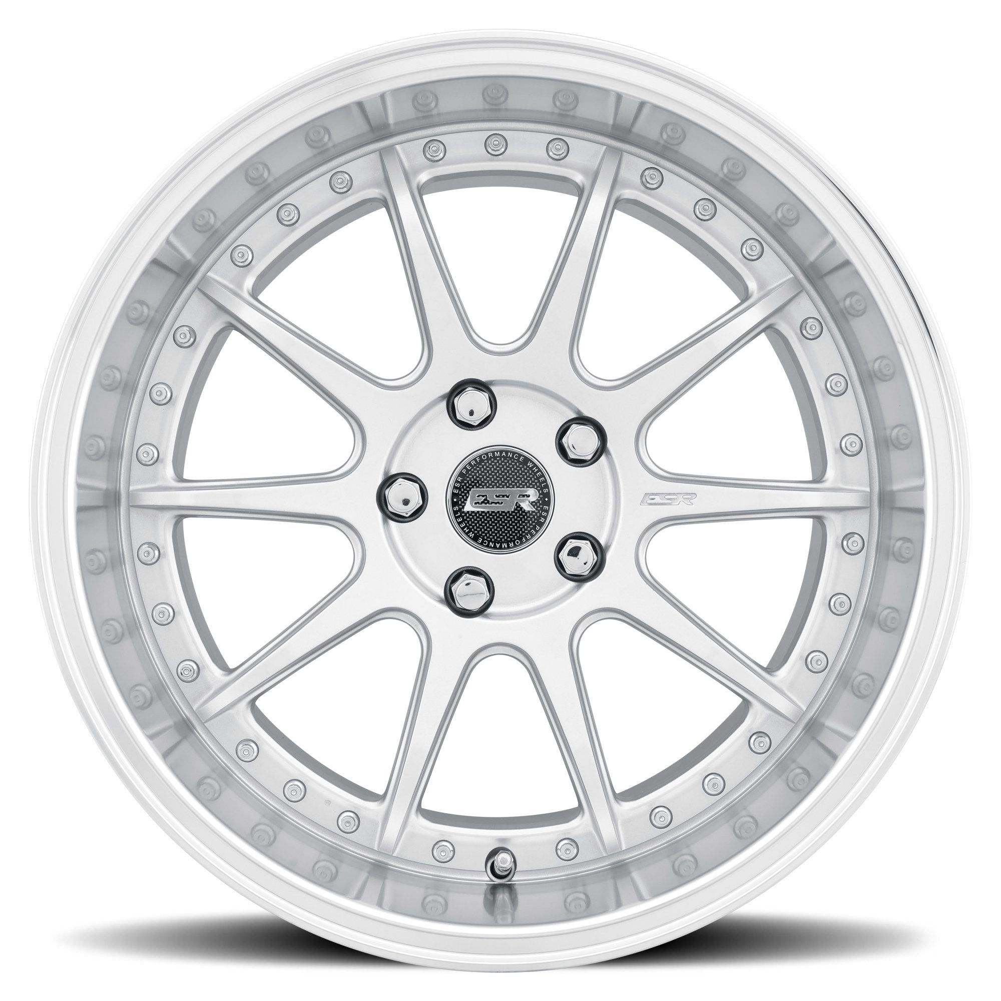 ESR Wheels CS12 Hyper Silver W/ Machined Lip 18x9.5 +35 5x114.3mm 72.6mm - Wheel Haven