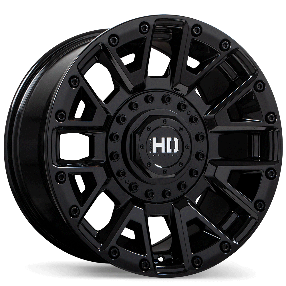 Fast HD Knuckles Gloss Black - 17x9 | +0 | 5x127 / 5x139.7 | 78.1mm - Wheel Haven