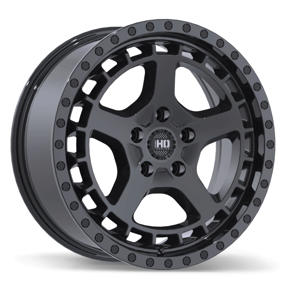 Fast HD Overland Gloss Black - 18x7.5 | +42 | 5x100 | 72.6mm - Wheel Haven