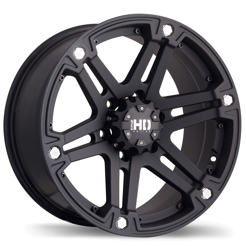 Fast HD Reactor Matte Black - 17x8 | +20 | 6x135 | 87.1mm - Wheel Haven