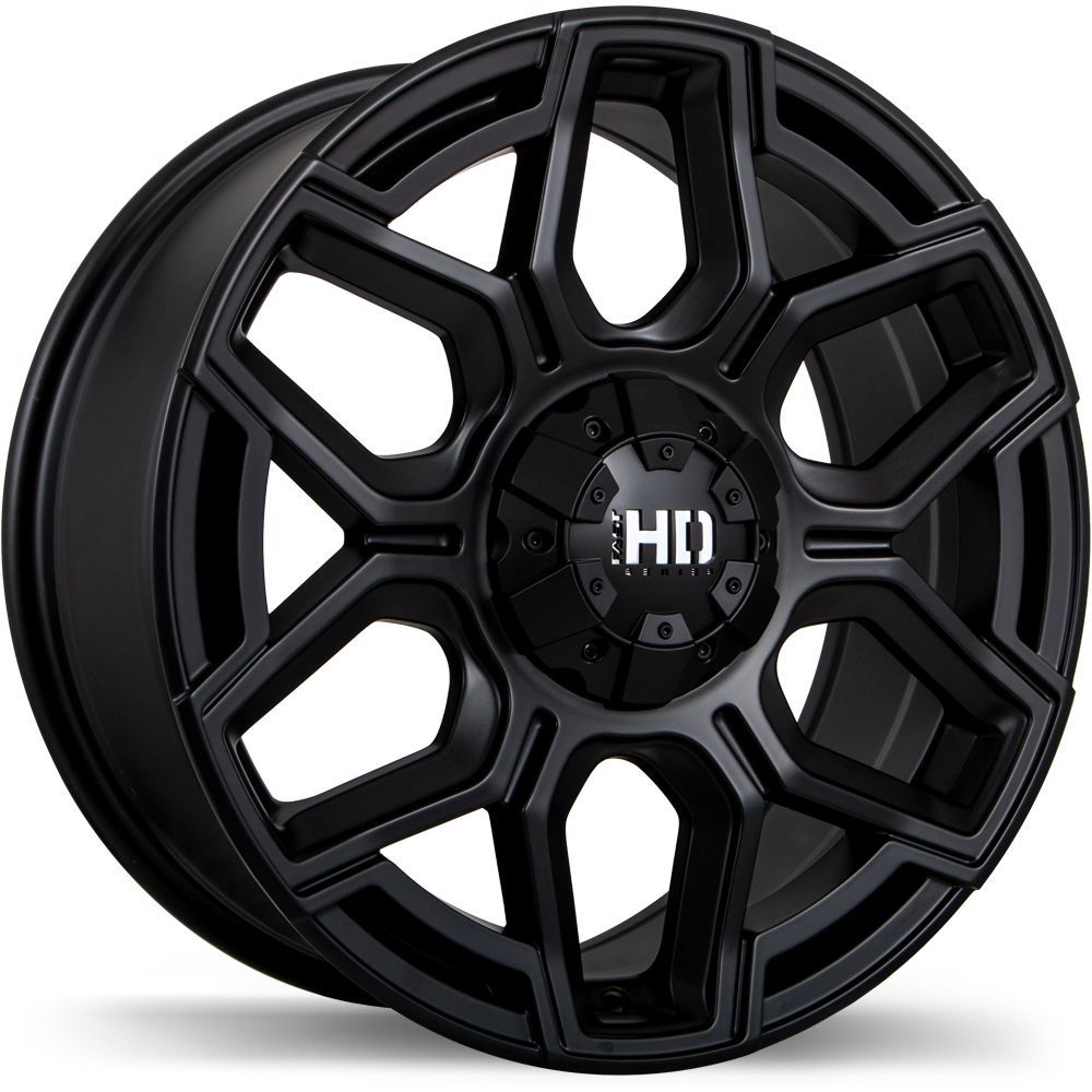 Fast HD Thunder Matte Black - 17x8 | +20 | 6x127 | 72.6mm - Wheel Haven